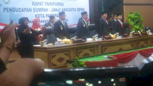 Pelantikan Anggota DPRD Kota Parepare Periode 2019-2024, Senin (02/09/2019).