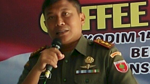 Komandan Kodim 1423 Soppeng, Letkol. Arm. Fajar Catur Prasetyo.