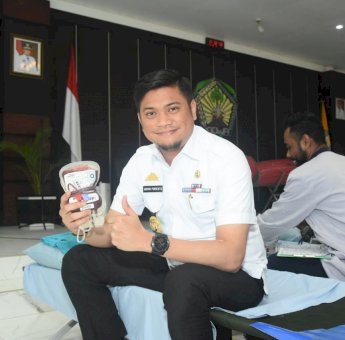 Adnan Purichta Ikut Sumbang Sekantong Darah yang Digelar Pemkab Gowa