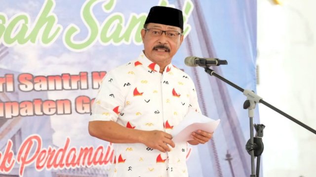 Wakil Bupati Gowa Abd. Rauf Malaganni, membuka MTQ Santri Tahun 2019, di Masjid Agung Syekh Yusuf, Sabtu (19/10/2019).