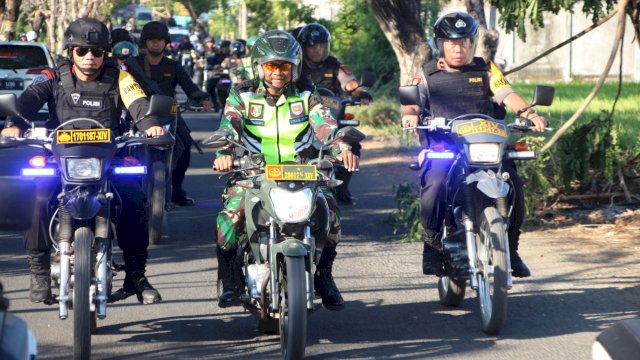 Jelang Pelantikan Presiden dan Wakil Presiden, TNI-Polri di Bone Gelar Patroli Gabungan
