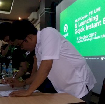 Dukung Pengembangan Karya Anak Bangsa, FTI UMI Jalin Kerjasama Dengan Gojek