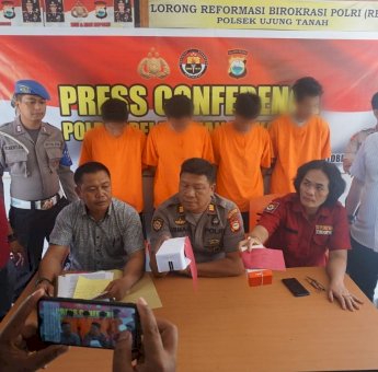 Polsek Ujung Tanah Makassar Gelar Press Conference Ungkap Kasus Jambret
