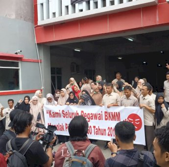 Anggap Penutupan BKMM Makassar Sebagai Diskriminasi Warga Indonesia Timur, Pegawai Gelar Demo
