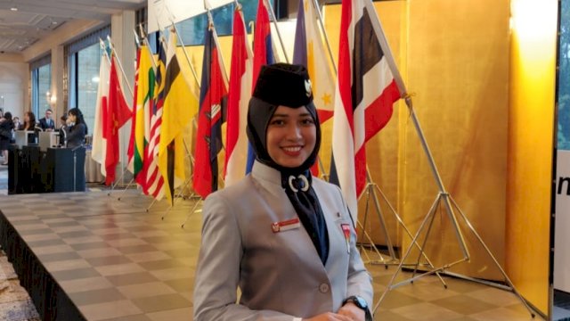 Hardiyanti Patangngari, saat mengikuti Welcome Reception di Hotel New Otani, Jepang (25/10/2019) lalu.