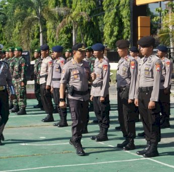 Hadapi Natal dan Tahun Baru 2020, Polres Polman Gelar Apel Gelar Pasukan Operasi Lilin