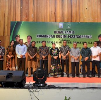 Kenal Pamit Dandim 1423, Letkol Fajar Sebut Warga Soppeng Miliki Prinsip Saling Menghargai yang Kuat
