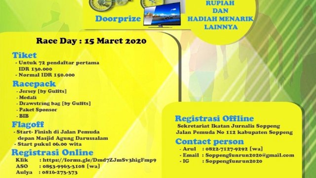 Ikatan Jurnalis Soppeng Akan Gelar Fun Run 2020