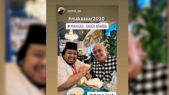 Postingan Insta Story akun Instagram Syamsu Rizal (Deng Ical) dan Amirul Yamin Ramadhansyah (Iyul), Rabu (01/01/2020).