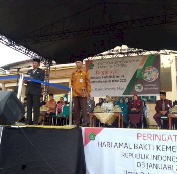 Hari Amal Bakti Kemenag, Begini Isi Sambutan Seragam Mentri yang Dibacakan Bupati Soppeng