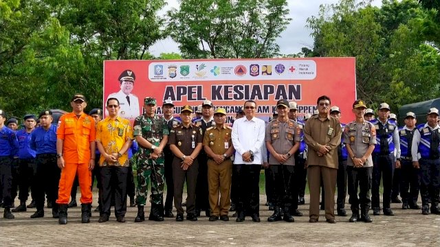 Di Apel Kesiapan Penanggulangan Bencana Alam, Sekda Soppeng Minta Warga Waspada