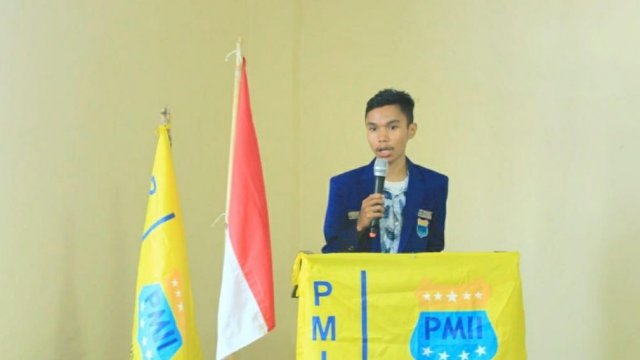 Ketua Cabang PMII Kota Kendari, Adryan Nur Alam.