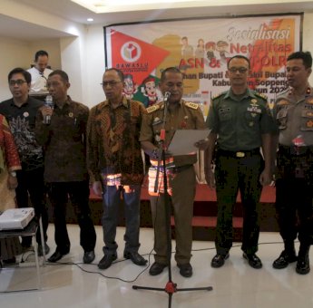 Pilkada Soppeng 2020, Sekda Tenri Sessu Pimpin Deklarasi Netralitas ASN