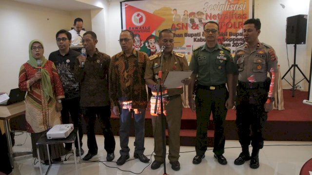 Pilkada Soppeng 2020, Sekda Tenri Sessu Pimpin Deklarasi Netralitas ASN