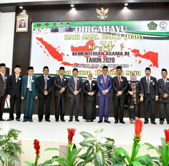 Di Upacara Amal Bakti Kemenag Ke-74, NA: Sulsel Harus Jadi Miniatur Toleransi Umat Beragama