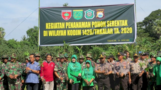 Dukung Program Pemerintah, Kodim Takalar Tanam 2.500 Pohon