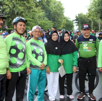 Deng Ical Ikut Meriahkan Gowes Harla NU Makassar Ke-94