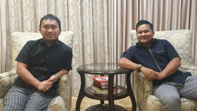 Anggota DPRD Sulsel Imam Fauzan Amir Uskara bersama Hari Paramuda, Jumat (07/02/2020).