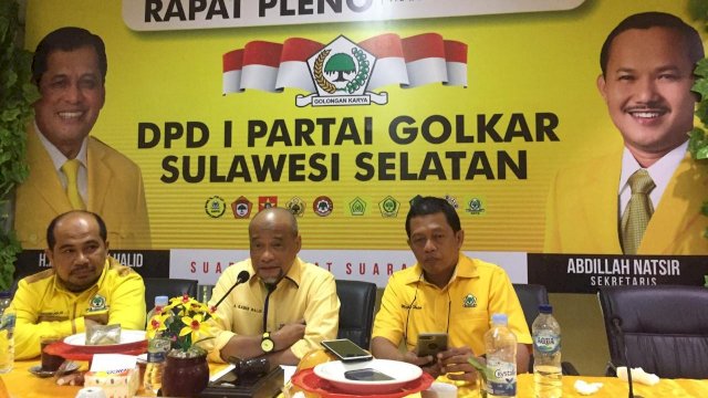 Rapat Pleno DPD I Golkar Sulsel, Minggu (09/02/2020).