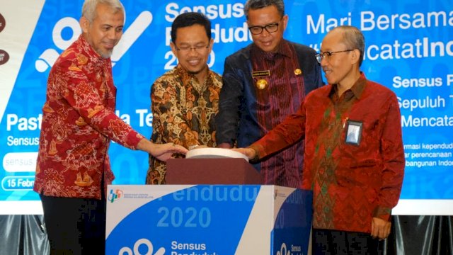 Lauching Sensus Penduduk Prov. Sulsel, di Hotel Claro Makassar, Kamis (06/02/2020).