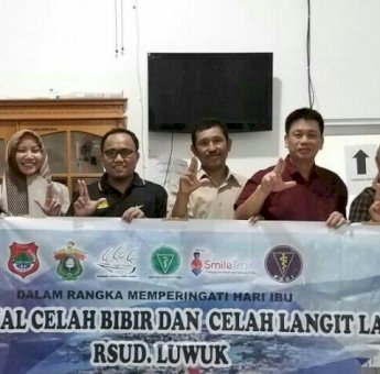 Pasca Operasi Bibir Sumbing di Banggai, Bupati Herwin Sampaikan Terima Kasih Ke FKG Unhas