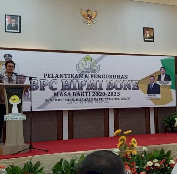 Di Pelantikan Hipmi Bone, RMB Tekankan Pentingnya Kolaborasi Membangun Organisasi