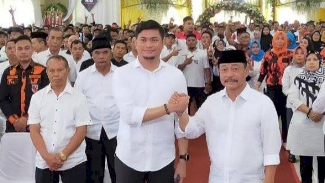 Calon Bupati dan Wakil Bupati Gowa Petahana, Adnan Purichta Ichsan dan Abd Rauf Malaganni (Adnan-Kio).