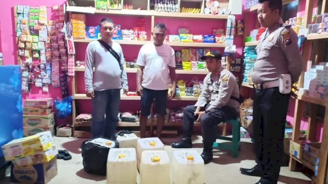 Gelar Operasi Cipkon, Polsek Mawasangka Amankan Enam Jergen Arak