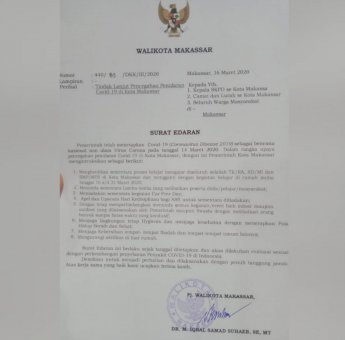 Antisipasi Virus Corona, Pemkot Makassar Liburkan Sekolah