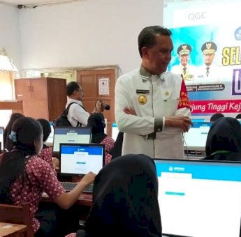 Gubernur Nurdin Abdullah Semangati Peserta UNBK