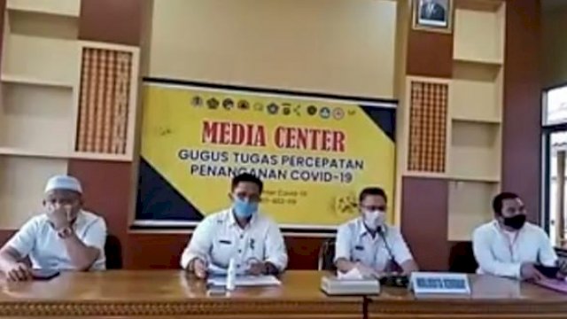 Konferensi Pers Gugus Tugas Covid-19 Sulawesi Tenggara, Rabu (08/04/2020).