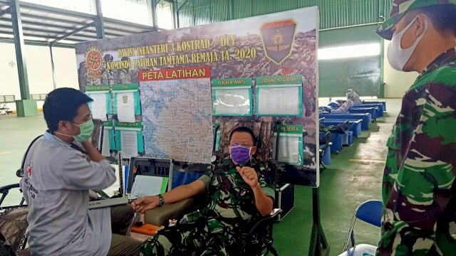 Krisis Darah PMI Kota Makassar, Pangdiv 3 Kostrad Siap Back-up