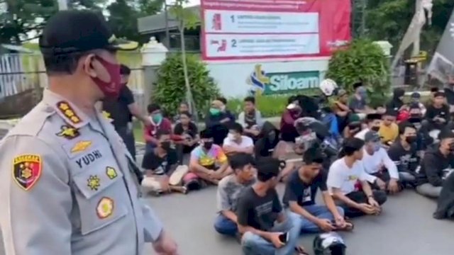 Polrestabes Makassar Amankan Puluhan Remaja Terlibat Balapan Liar