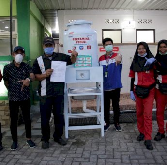 Pertamina Berdayakan Mitra Binaan UMKM Untuk Sediakan Sarana Cuci Tangan Hadapi Covid-19