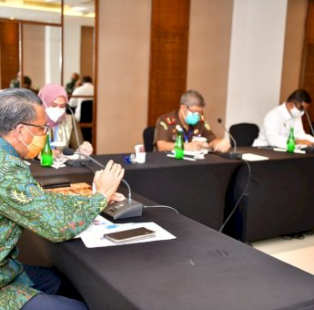Gubernur NA dan Forkopimda Sulsel Rapat Bahas PSBB serta Jaring Pengaman Sosial
