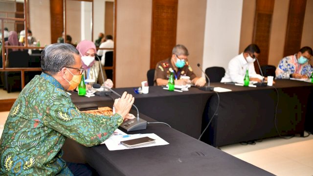 Gubernur NA dan Forkopimda Sulsel Rapat Bahas PSBB serta Jaring Pengaman Sosial