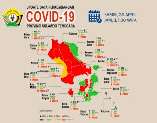 Update Corona di Sultra 30 April 2020: 62 Kasus Positif, 11 Sembuh dan 2 Meninggal