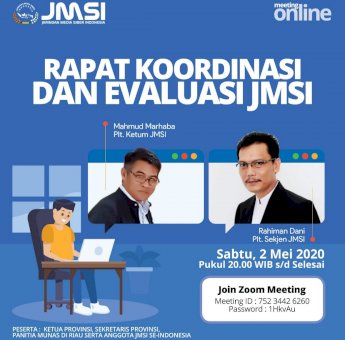 Bahas Penundaan Munas, JMSI Akan Gelar Rakorev Secara Daring