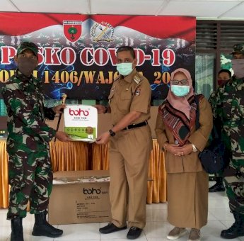 Bupati Wajo Terima Bantuan APD Dari Kodim 1406