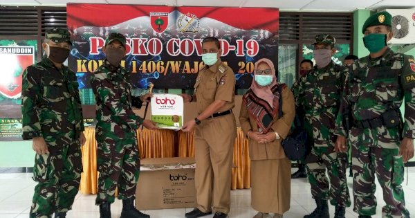 Bupati Wajo Terima Bantuan APD Dari Kodim 1406