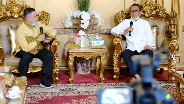 Gelar Wicara Bersama KPID, Nurdin Abdullah Bahas Persiapan Sulsel Penuhi Syarat New Normal