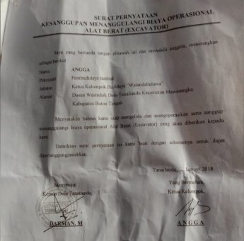 Bantuan Exavator untuk Nelayan Diduga Dikuasai Kadis Perikanan Buteng, Kepala Desa Tanailandu Geram