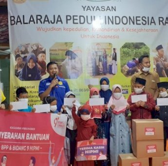 BPP Hipmi Salurkan Bantuan ke Yayasan Balaraja Peduli Indonesia Raya