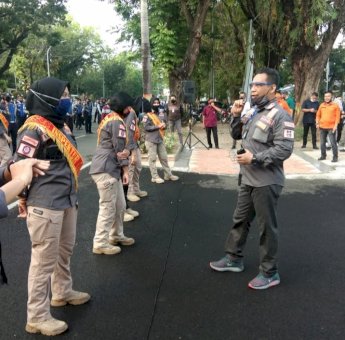 Pol-PP Makassar Kerahkan Personil Perempuan untuk Sosialisasikan Protokol Kesehatan