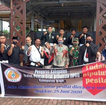 Era New Normal, Pesilat di Wajo Sosialisasikan Protokol Kesehatan