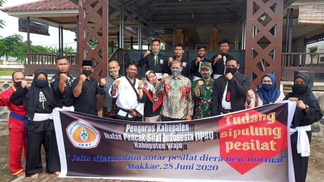 Era New Normal, Pesilat di Wajo Sosialisasikan Protokol Kesehatan