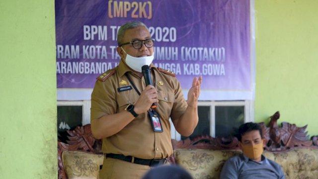 Kepala Dinas Perumahan Kawasan Permukiman dan Pertanahan (Perkimtan) Kabupaten Gowa, Abdullah Sirajuddin.