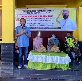 Rangga Sosialisasikan Perda Hukum Daerah di Takalar
