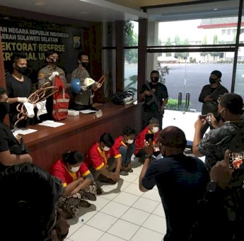 Resmob Polda Sulsel Amankan Pencuri Kabel Optik Milik PLN