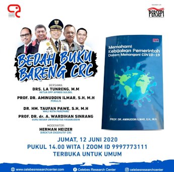 Wali Kota Parepare Bersama Pakar Ulas Kebijakan Pemerintah Tangani Covid-19 Dalam Bedah Buku Bareng CRC